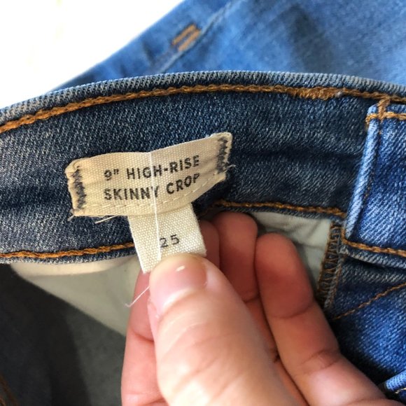 Madewell 9" High Rise Skinny Crop ankle Jeans Angelo color size 25 - Picture 7 of 11